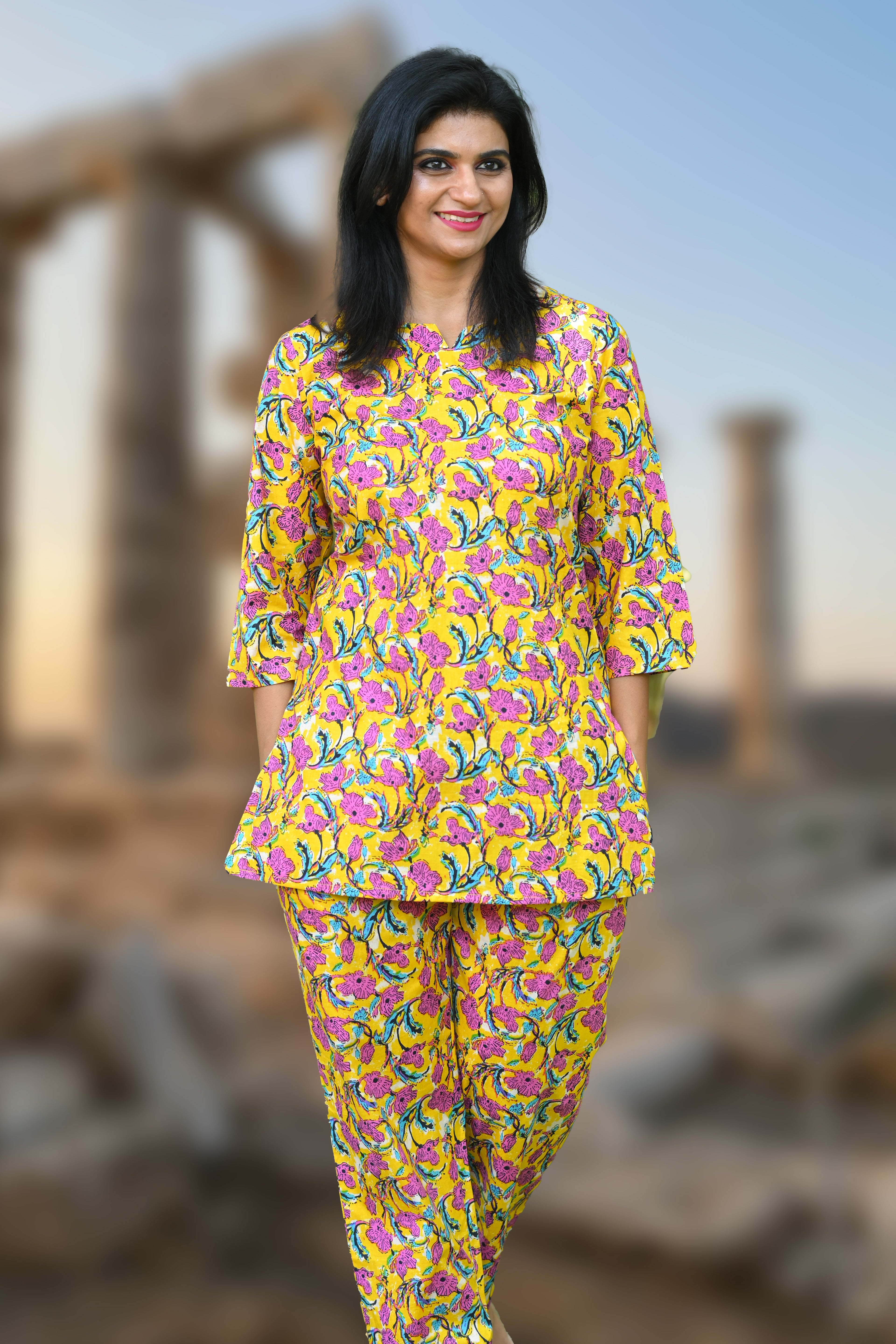 Amber Cotton Printed Pyjama Set