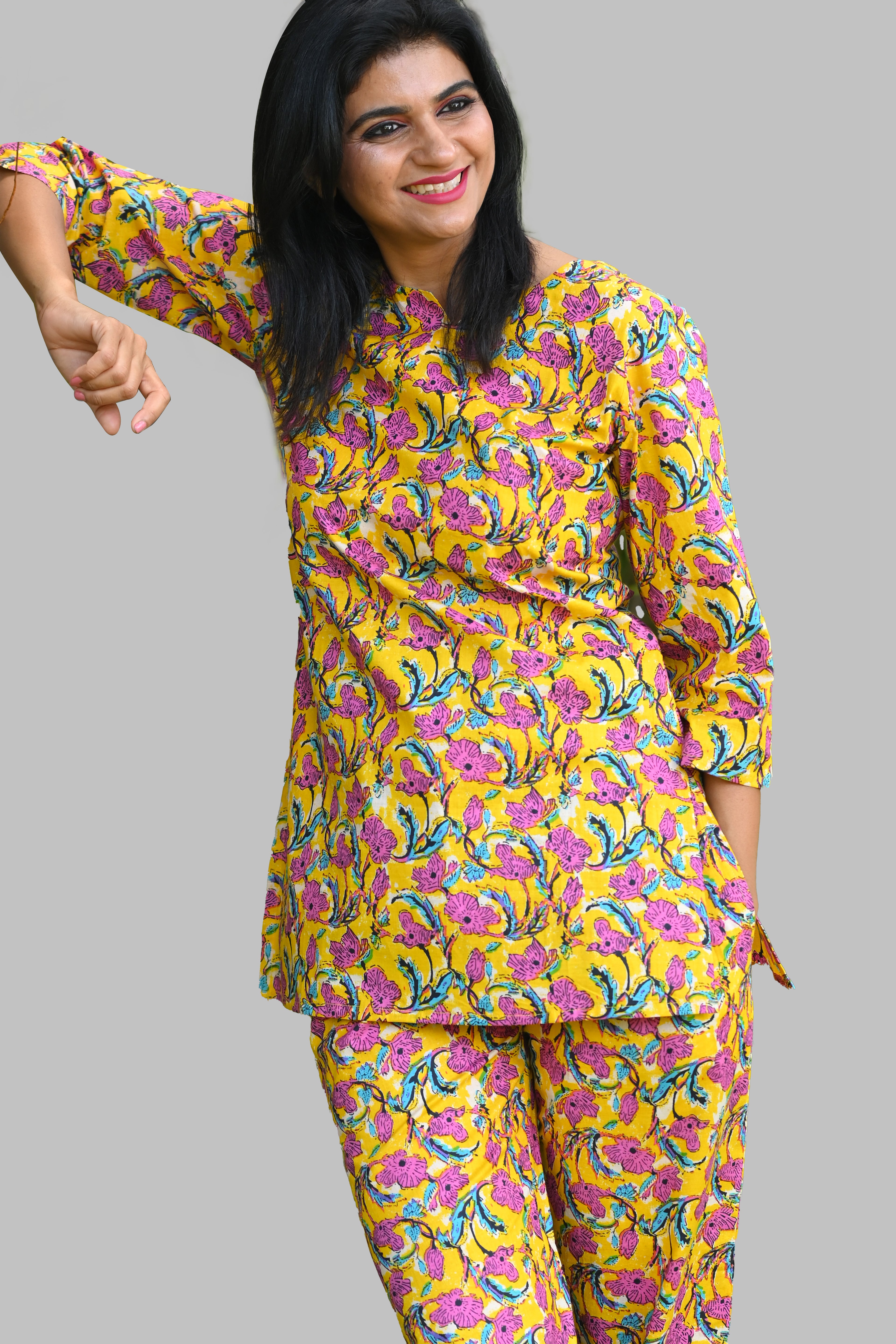 Amber Cotton Printed Pyjama Set