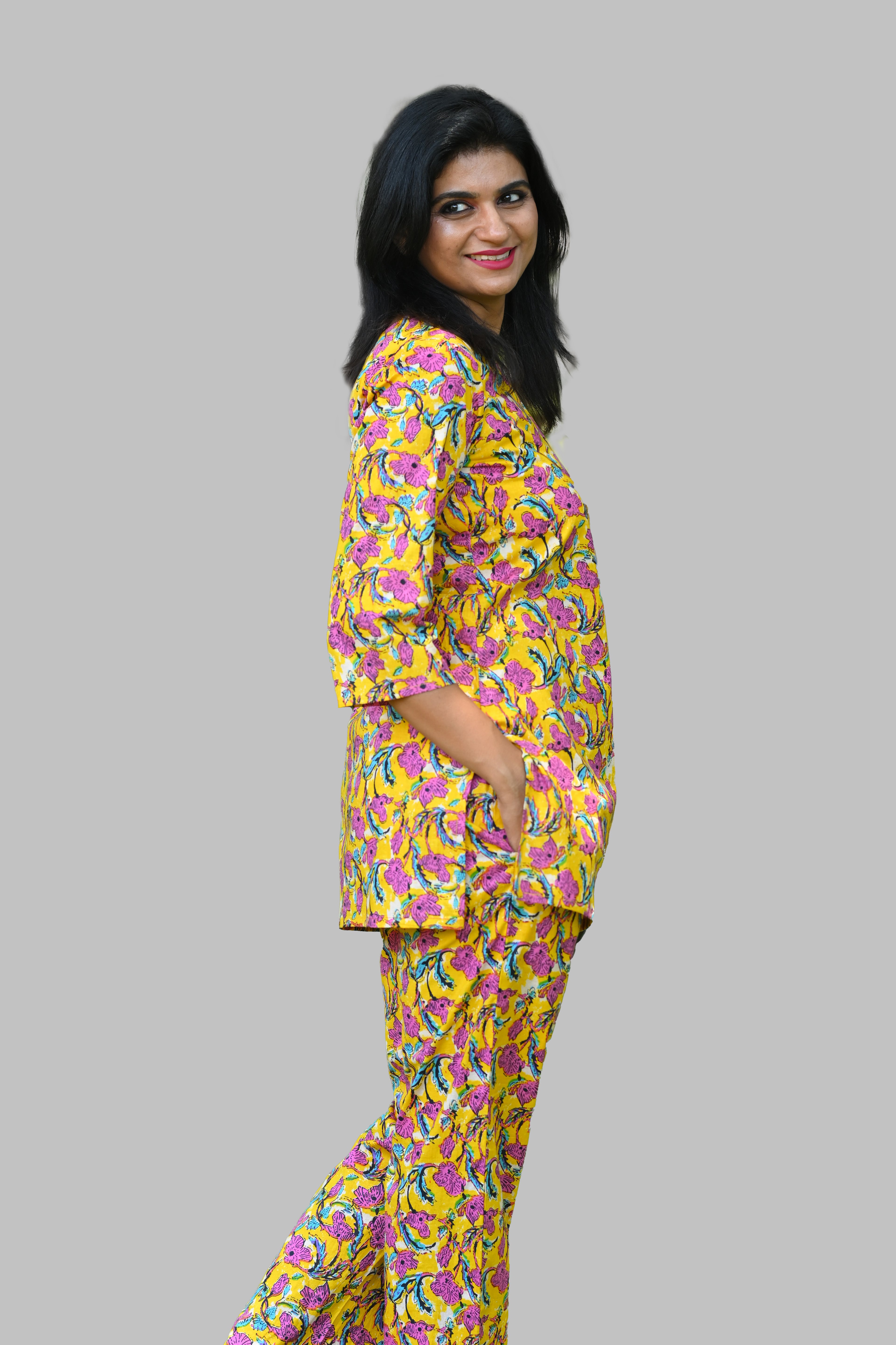 Amber Cotton Printed Pyjama Set