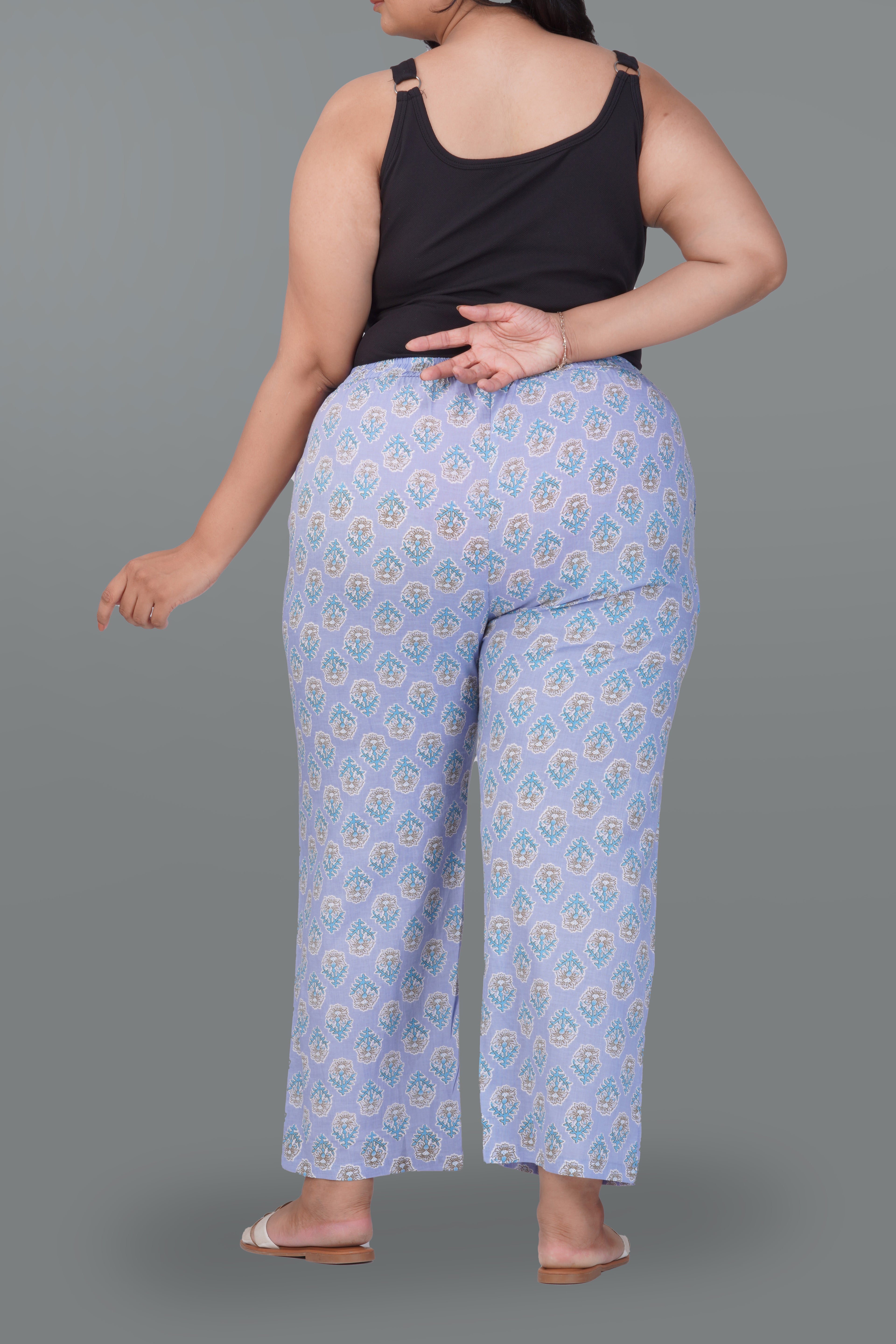 Echo Blue Plus Size Cotton Printed Bottom