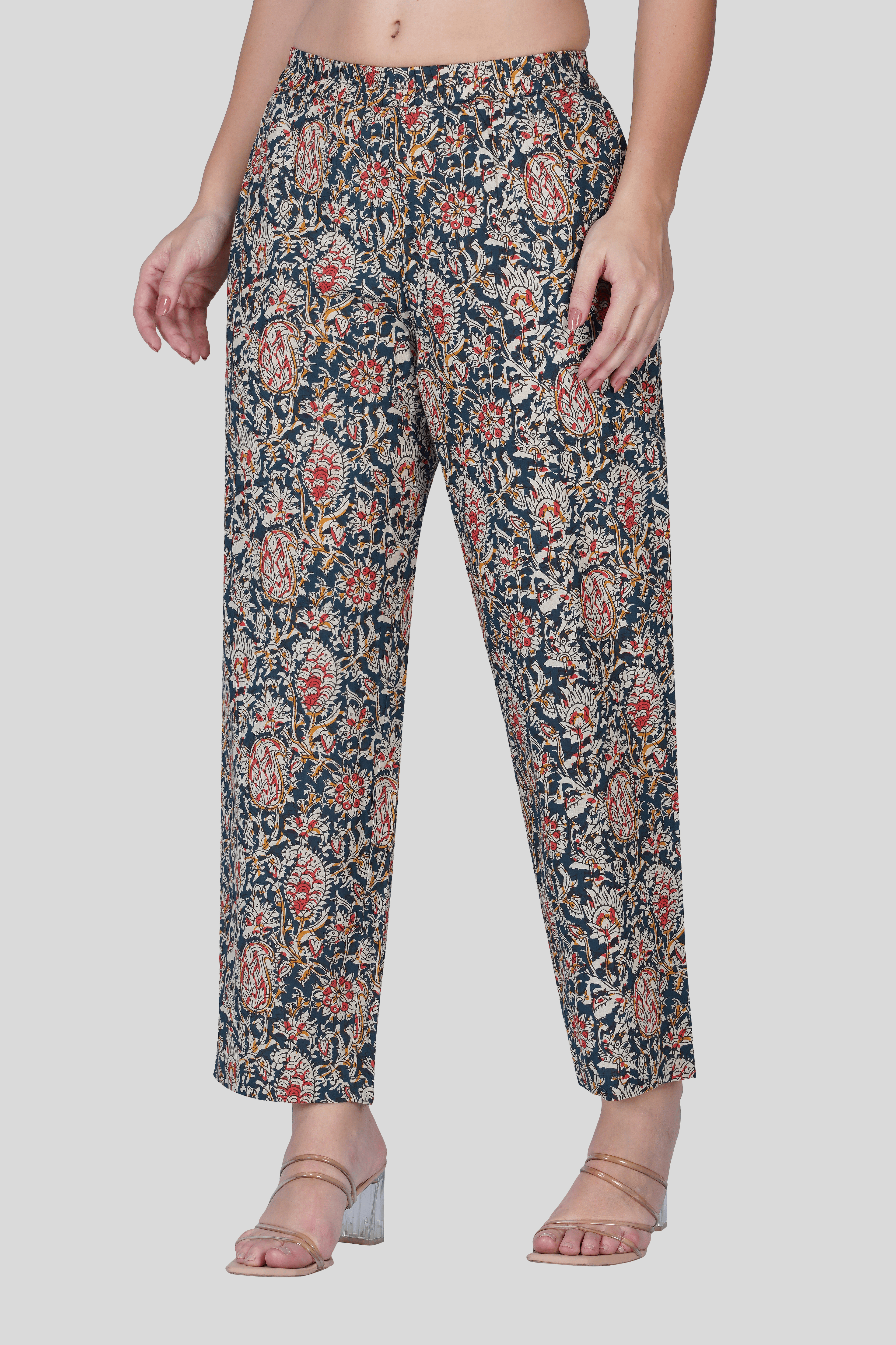 Blue Paisley Cotton Printed Pyjama Set