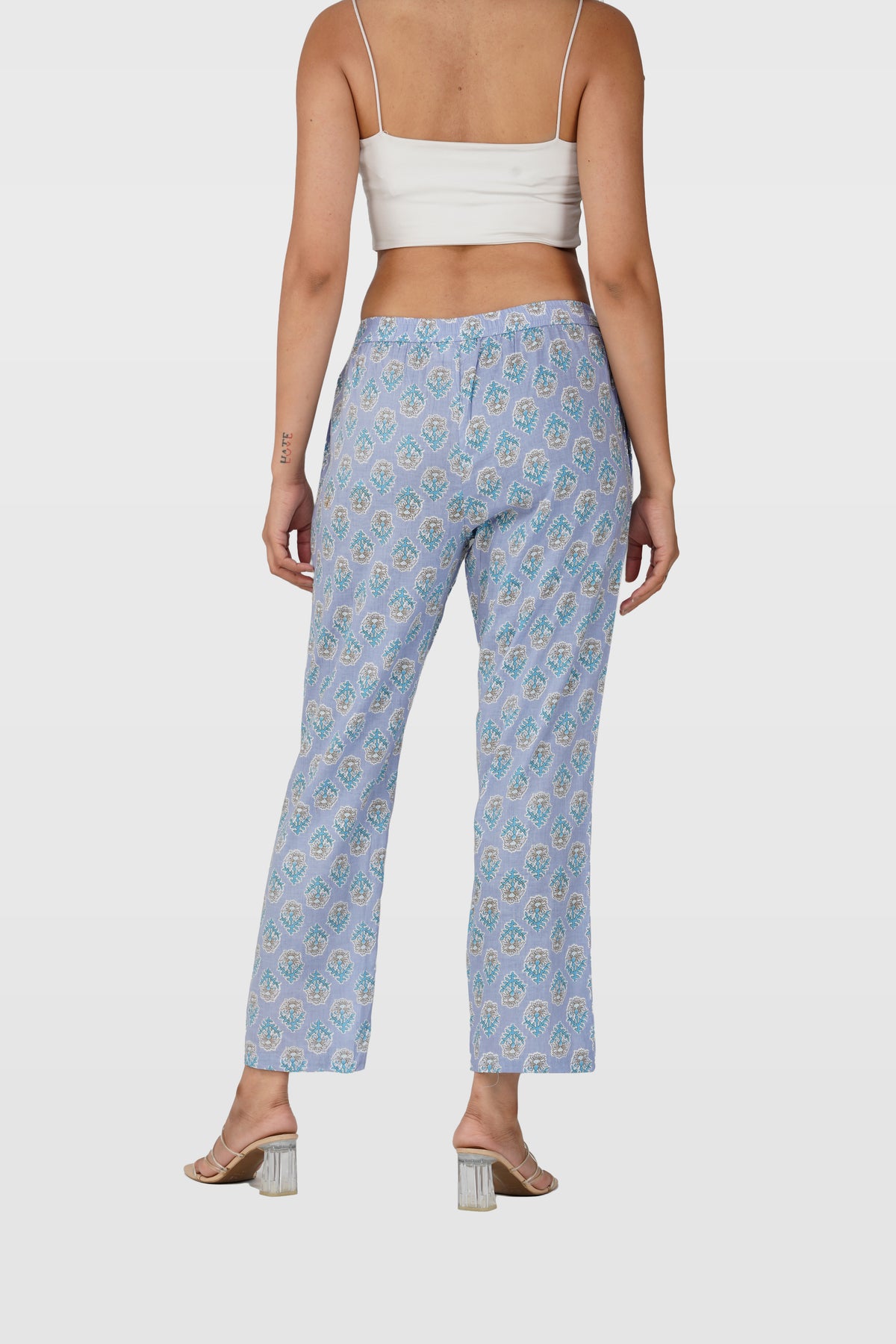 Echo Blue Cotton Printed Bottom