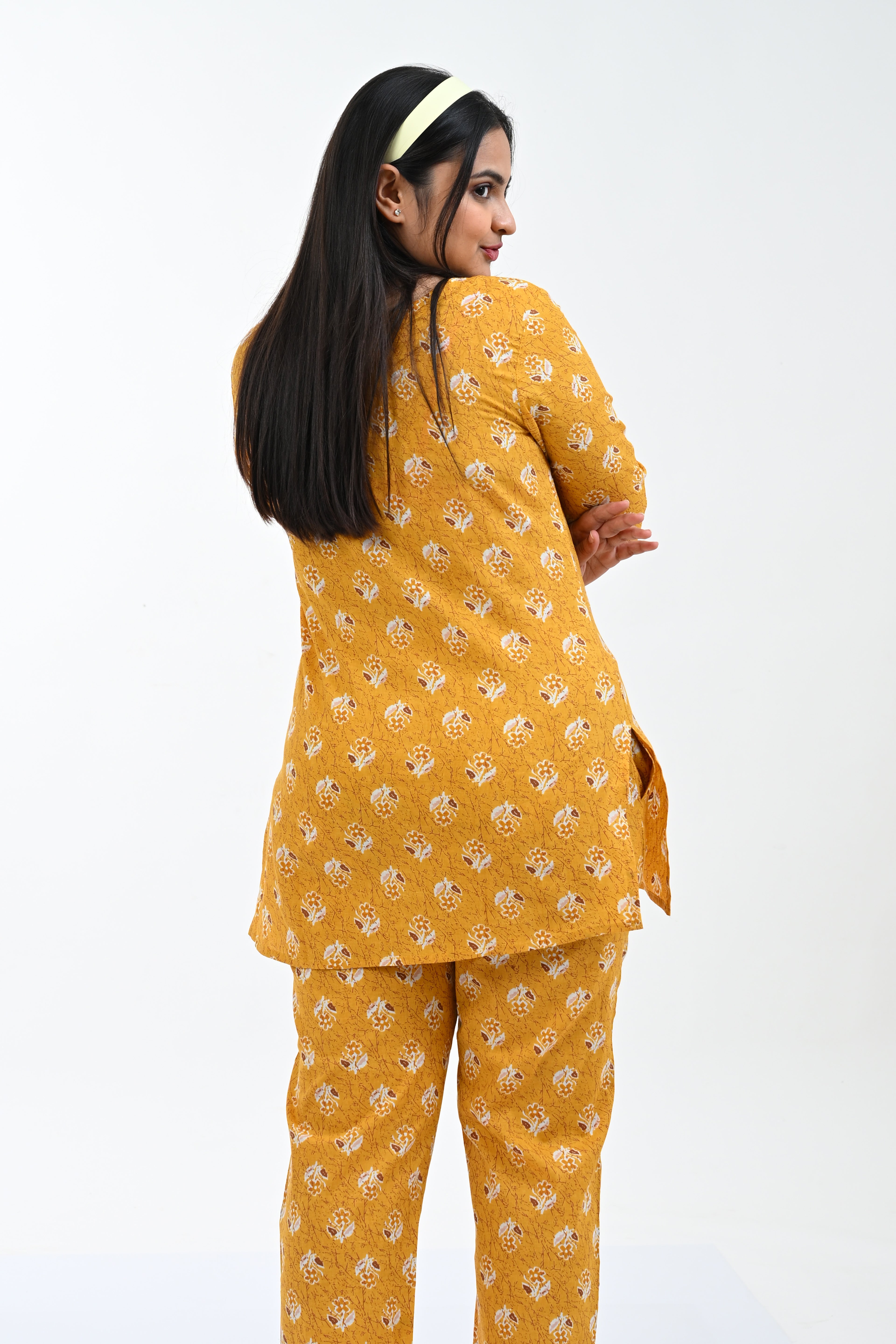 Fire Bush Cotton Printed Pyjama Set