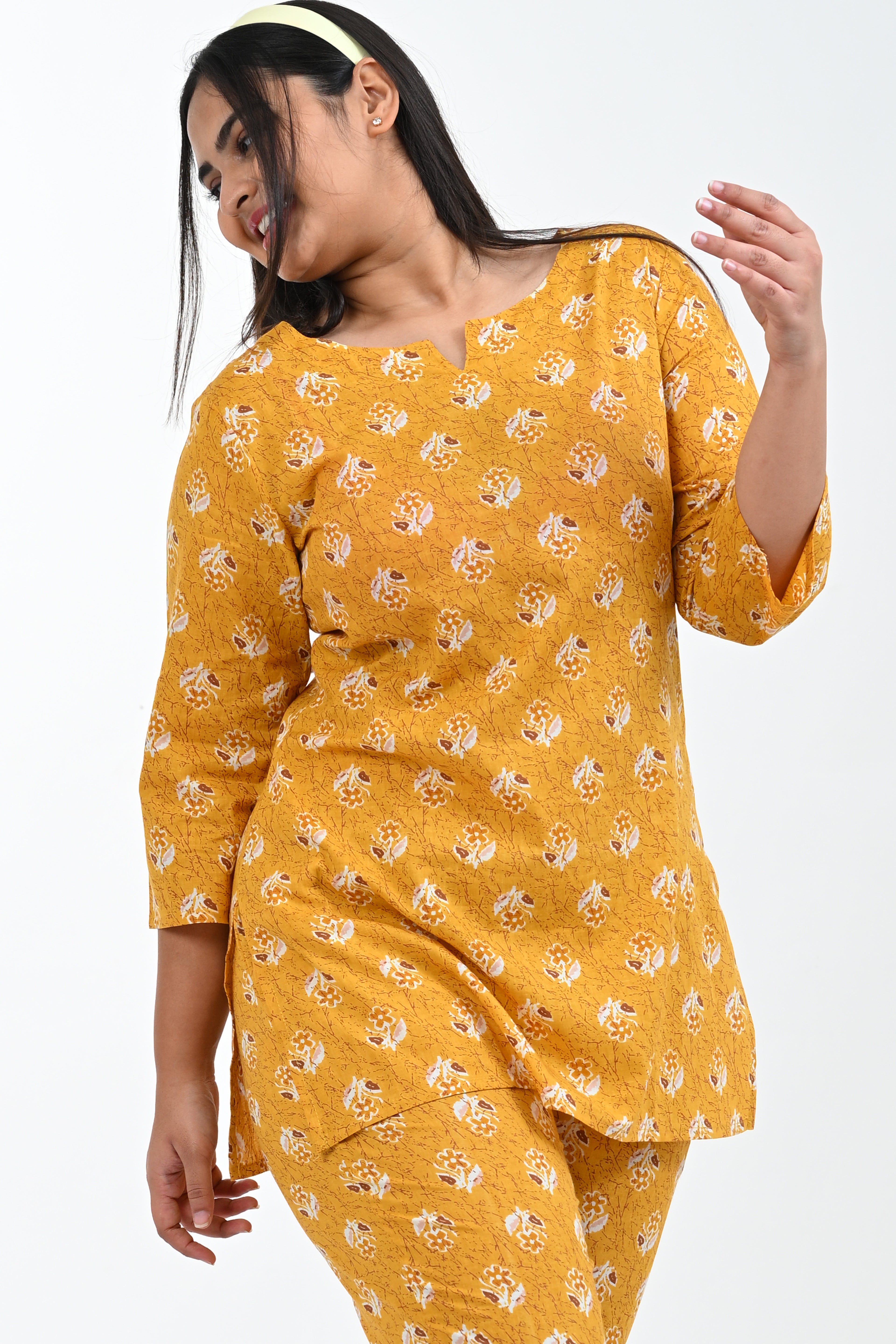 Fire Bush Cotton Printed Pyjama Set