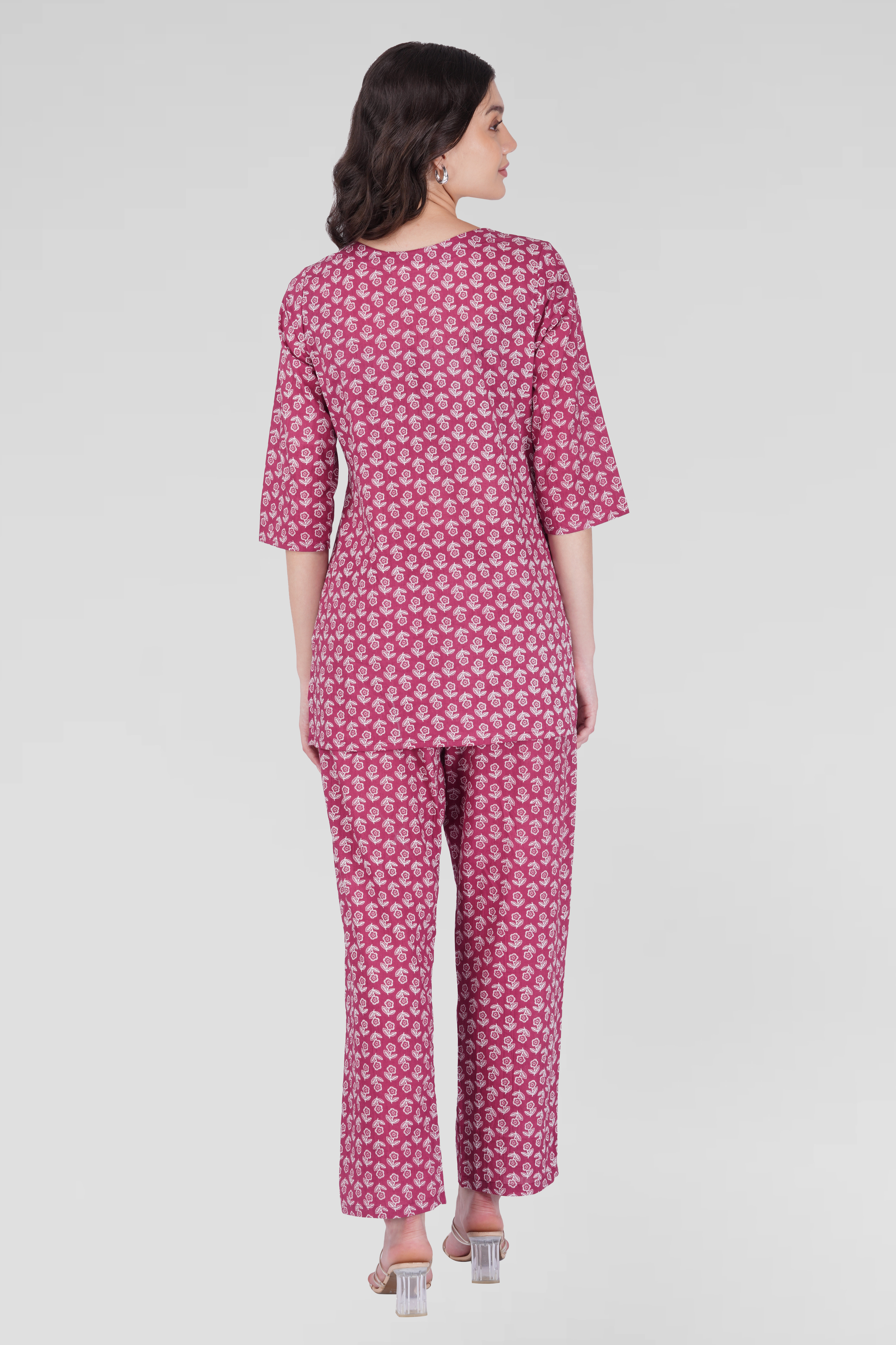 Grape Kiss Cotton Printed Pyjama Set