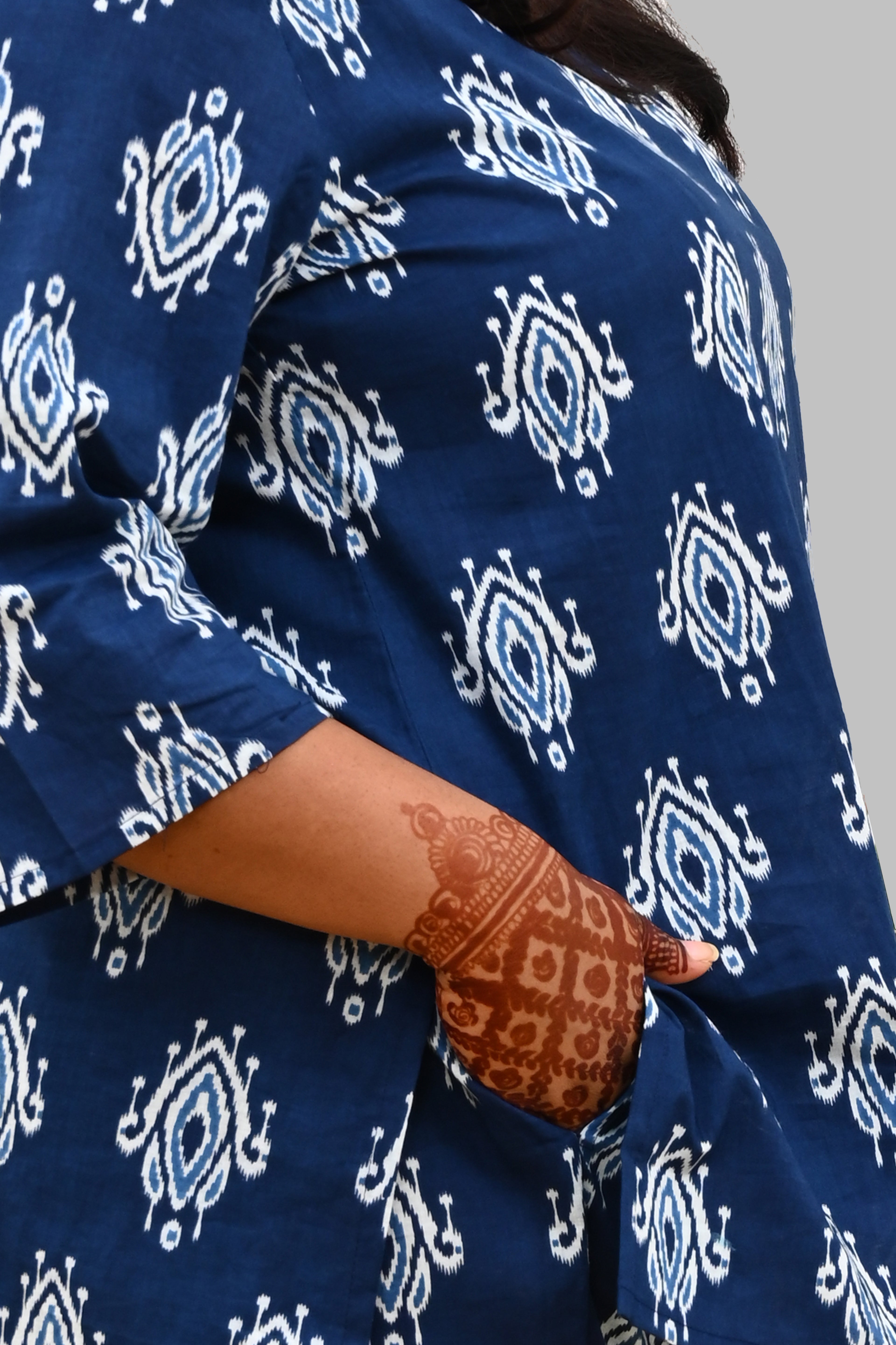 Indigo Plus Size Cotton Printed Pyjama Set