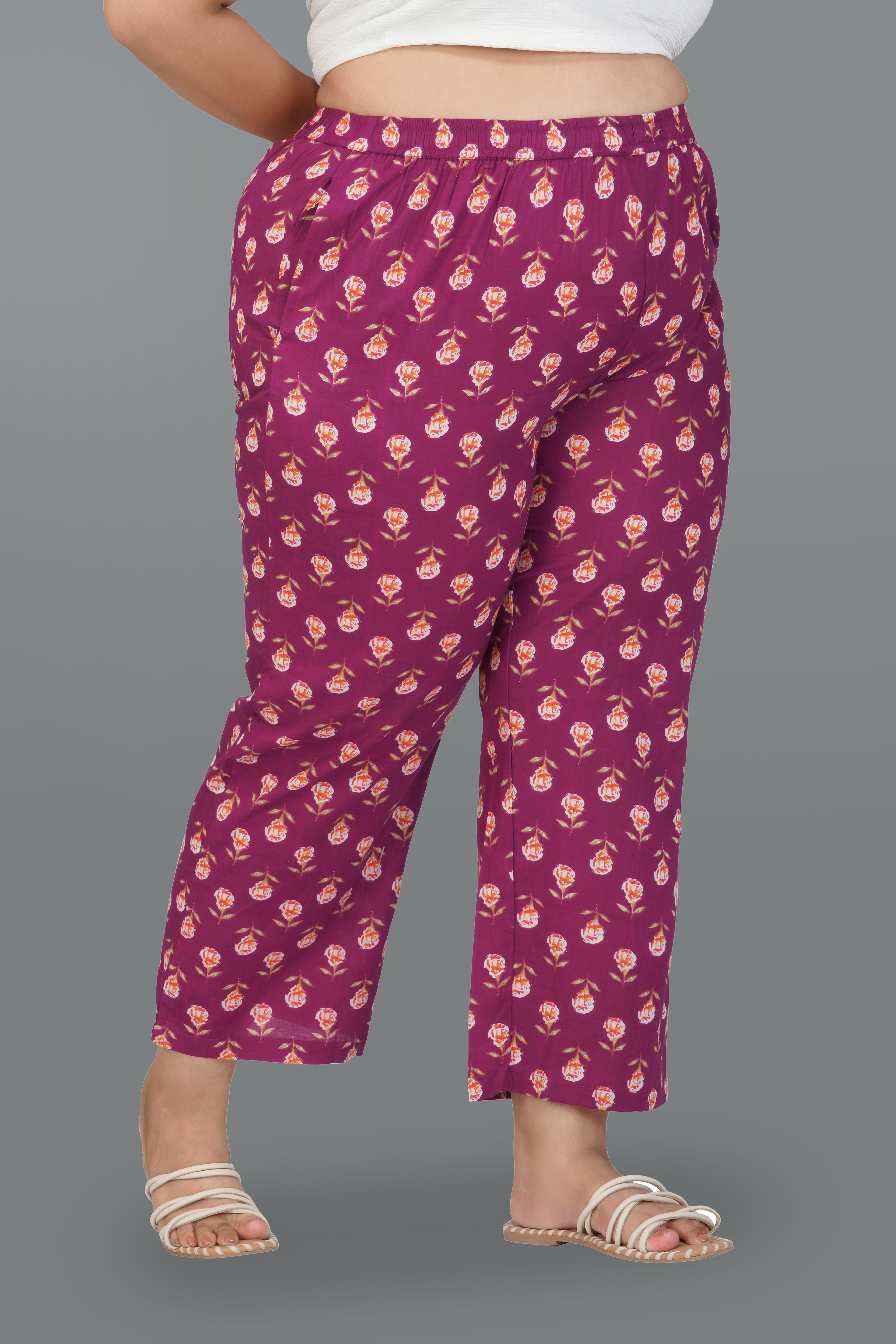 Mulberry Plus Size Cotton Printed Bottom