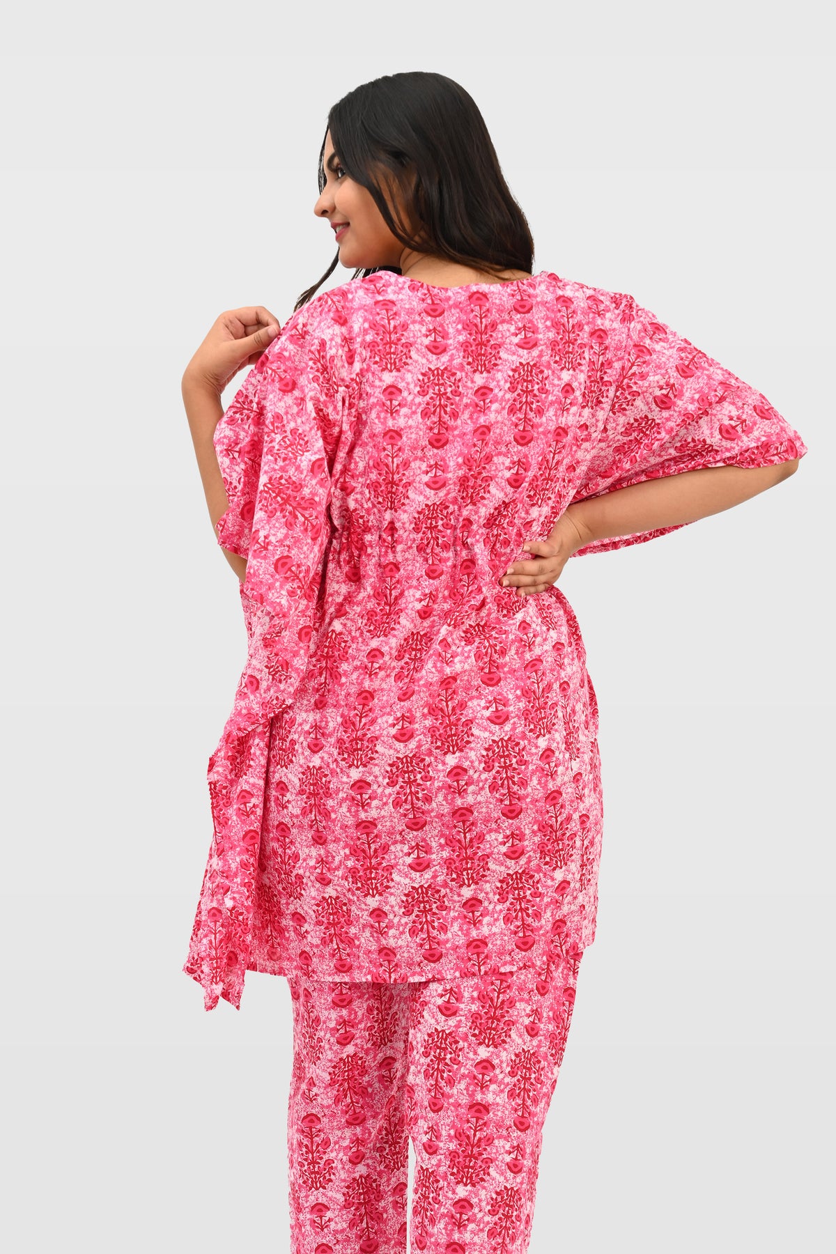 Maternity and Feeding Kaftan Set in Pink