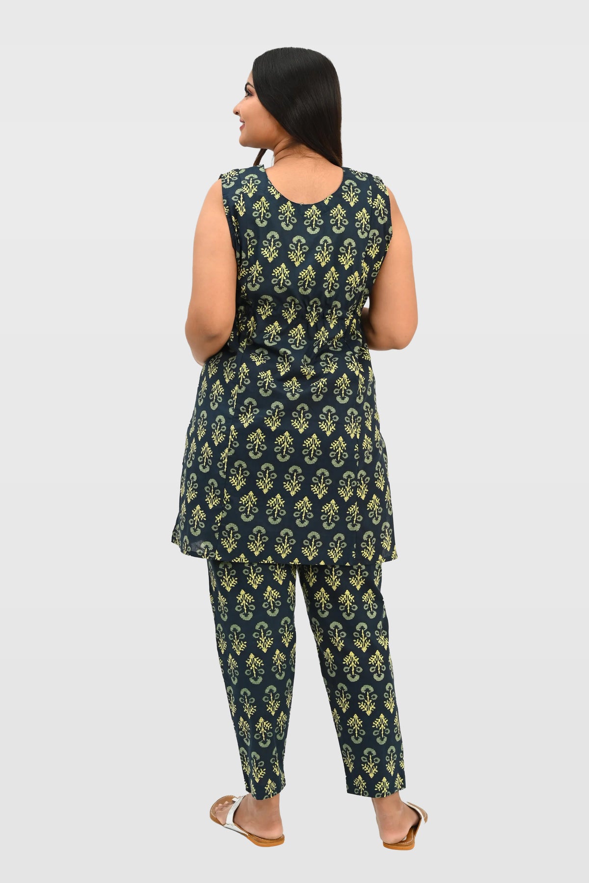 Maternity and Feeding Kurta Set in Deep Green