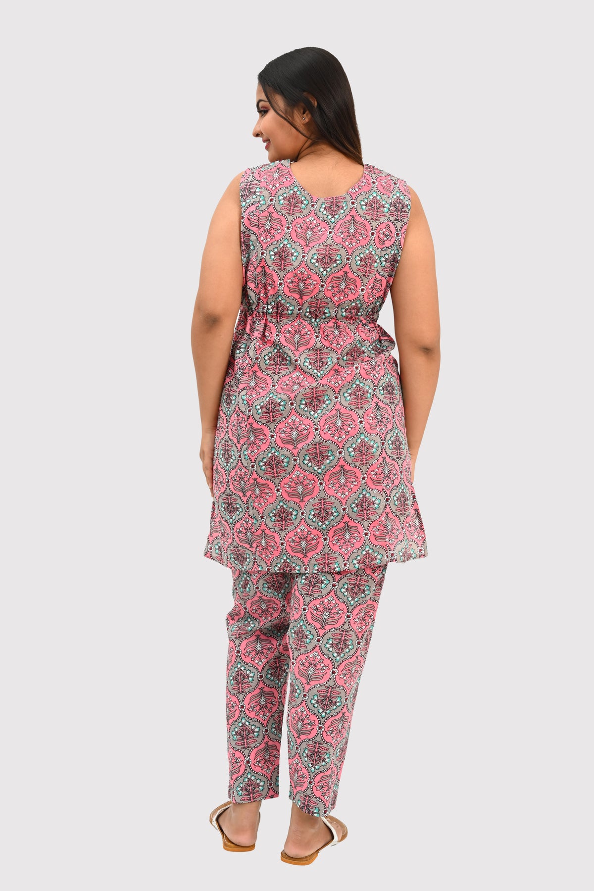 Maternity and Feeding Kurta Set in Rose