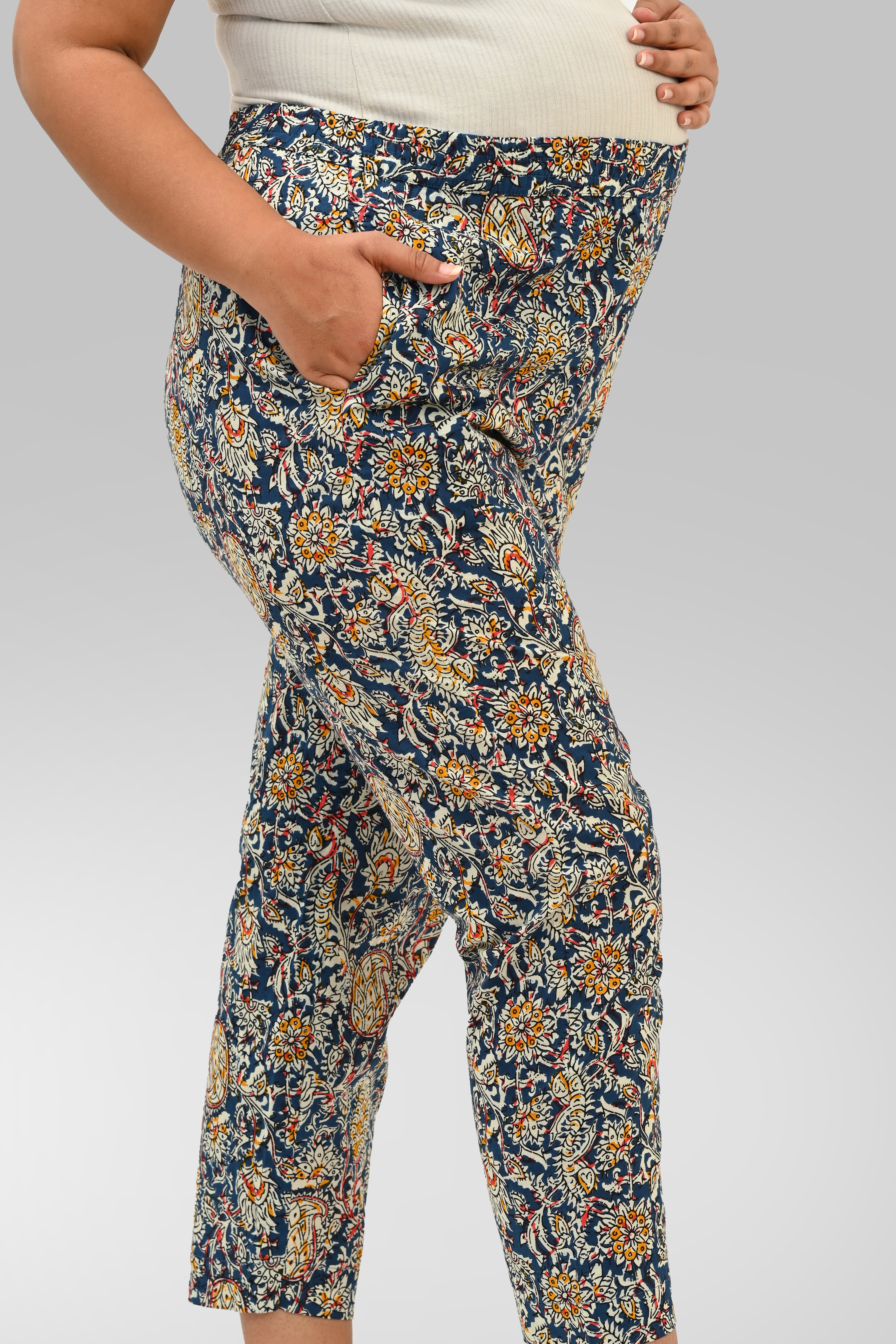 Maternity and Feeding Kaftan Set in Blue