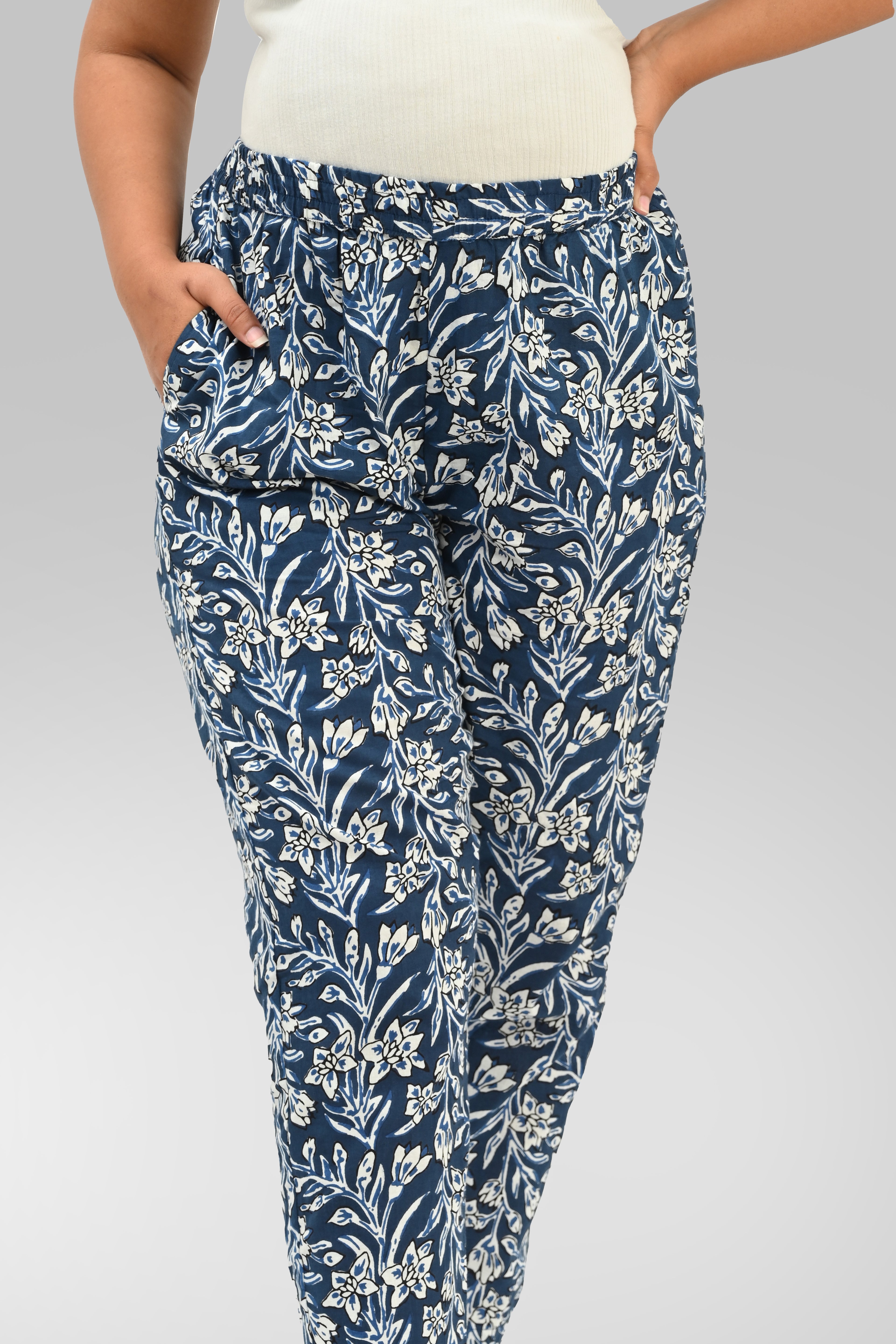 Maternity and Feeding Kaftan Set in Deep Blue