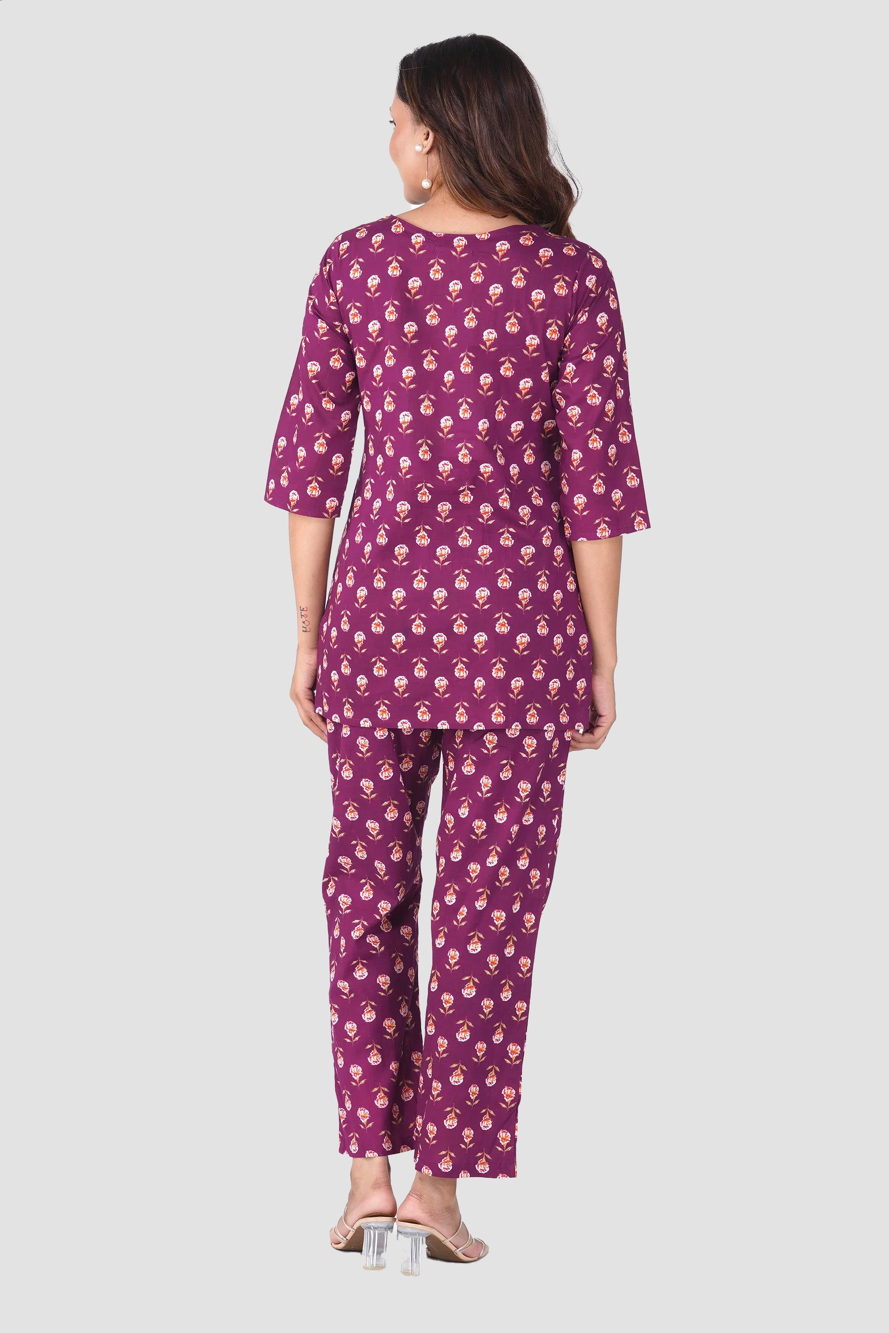 Mulberry Cotton Printed Pyjama Set