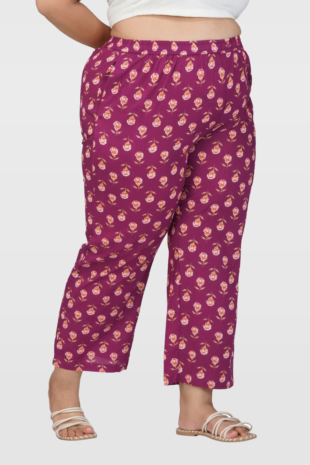 Mulberry Plus Size Cotton Printed Bottom