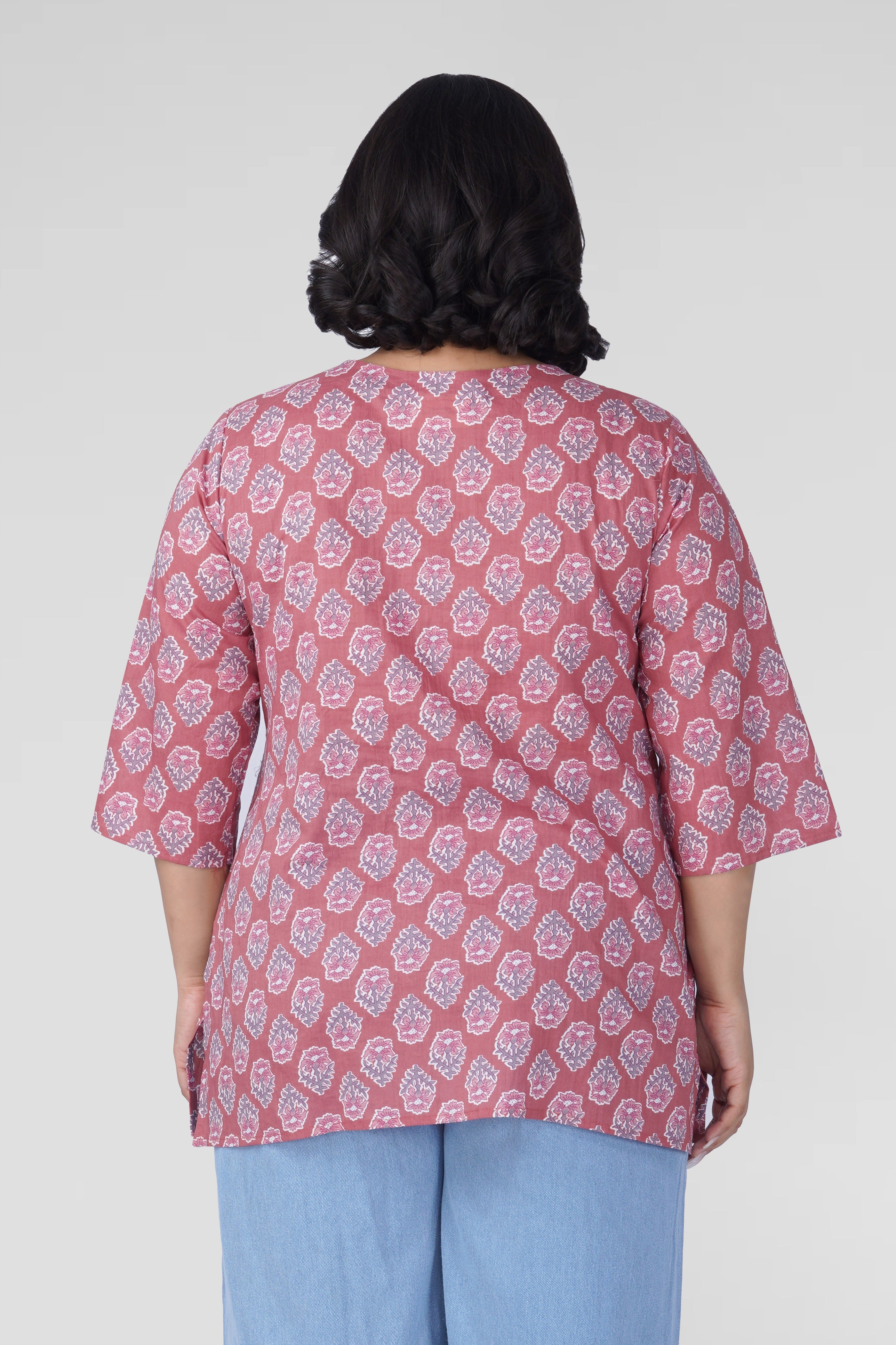 Turkish Rose Plus Size Cotton Printed Kurti