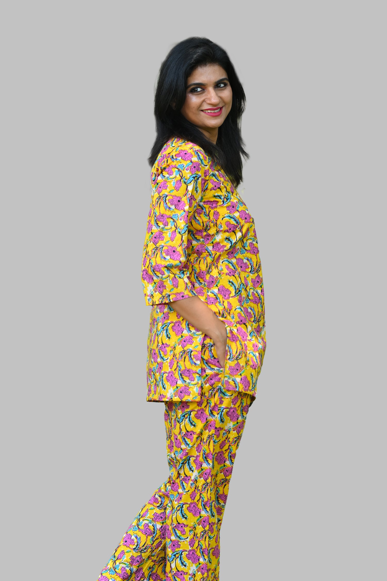 Amber Cotton Printed Pyjama Set