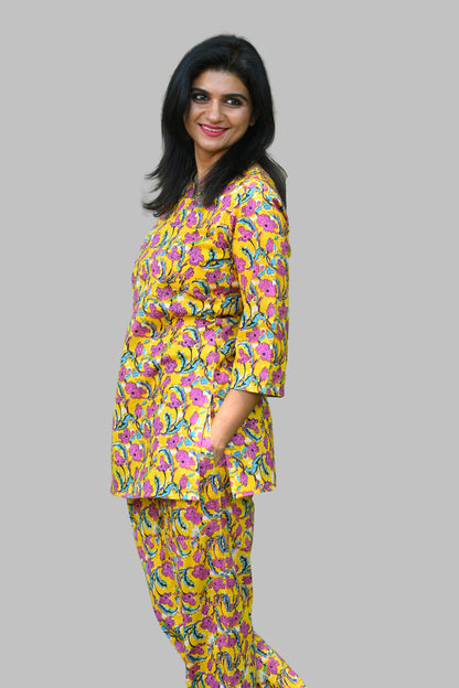 Amber Cotton Printed Pyjama Set