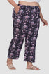Black Plus Size Cotton Printed Bottom