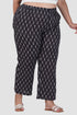 Black Plus Size Cotton Printed Bottom