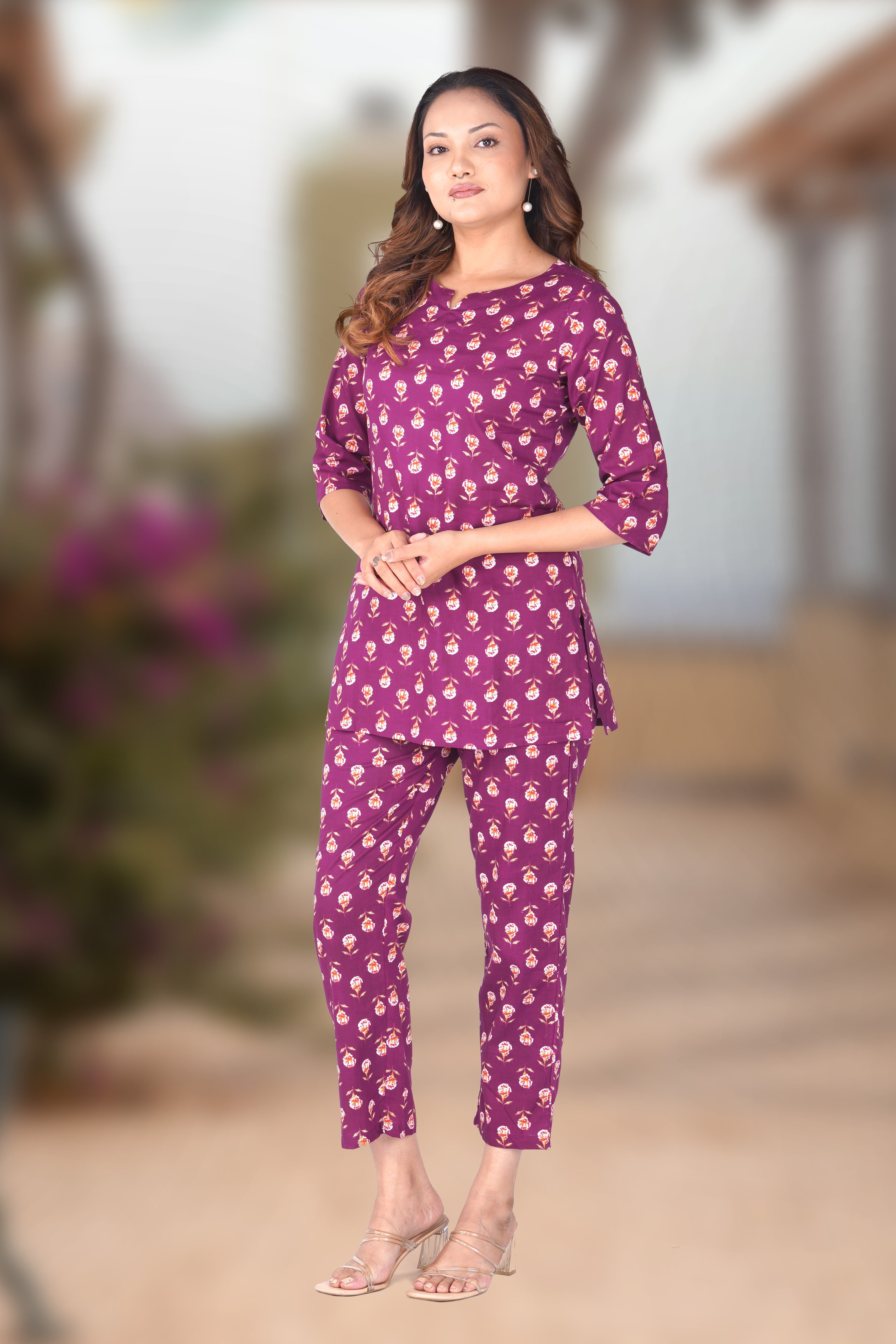 Mulberry Cotton Printed Pyjama Set