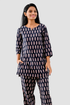Black Cotton Printed Pyjama Set