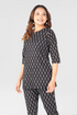 Black Cotton Printed Pyjama set