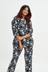 Black Cotton Printed Pyjama Set