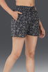 Black Cotton Printed Shorts