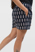 Black Cotton Printed Shorts