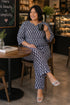 Black Plus Size Cotton Printed Pyjama Set