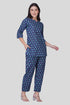 Blue Butta Cotton Printed Pyjama Set