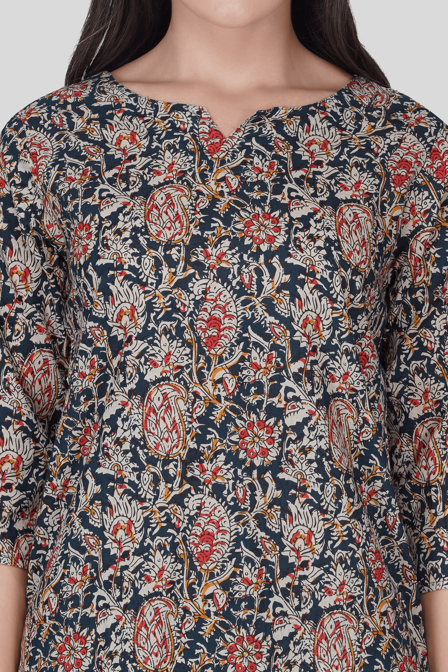 Blue Paisley Cotton Printed Pyjama Set