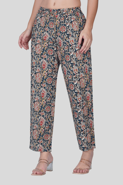 Blue Paisley Cotton Printed Pyjama Set