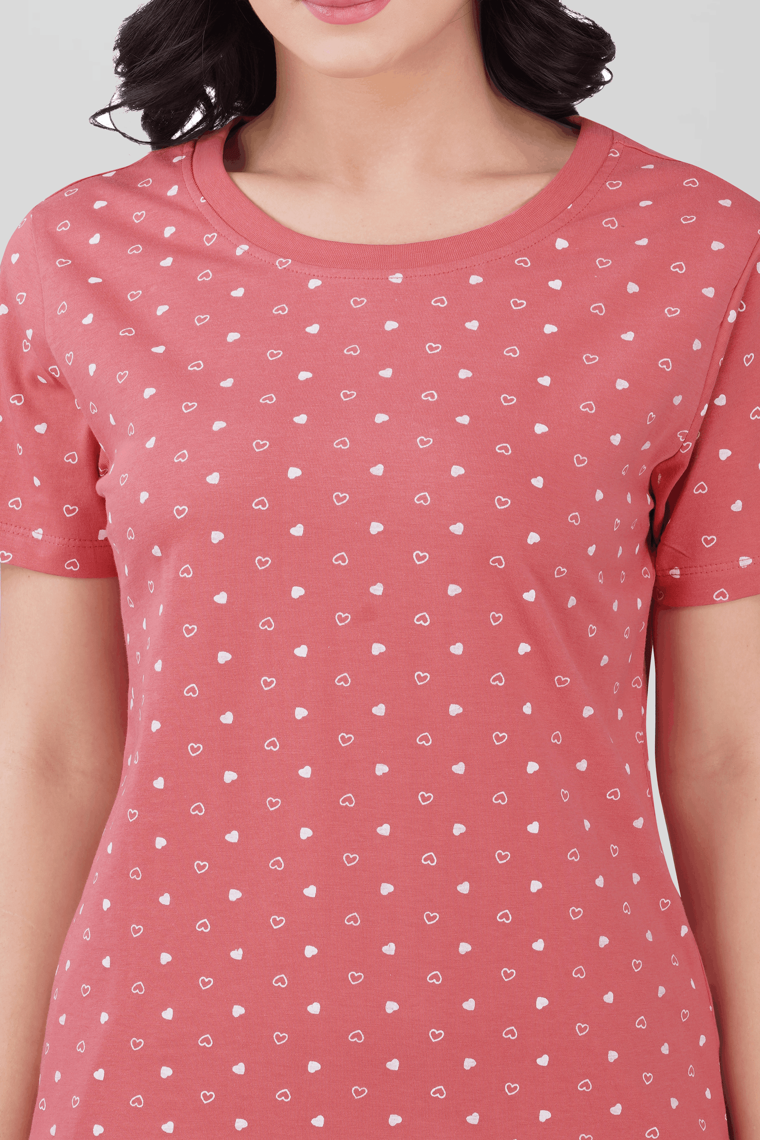 Blush Pink Cotton Printed Pyjama Set