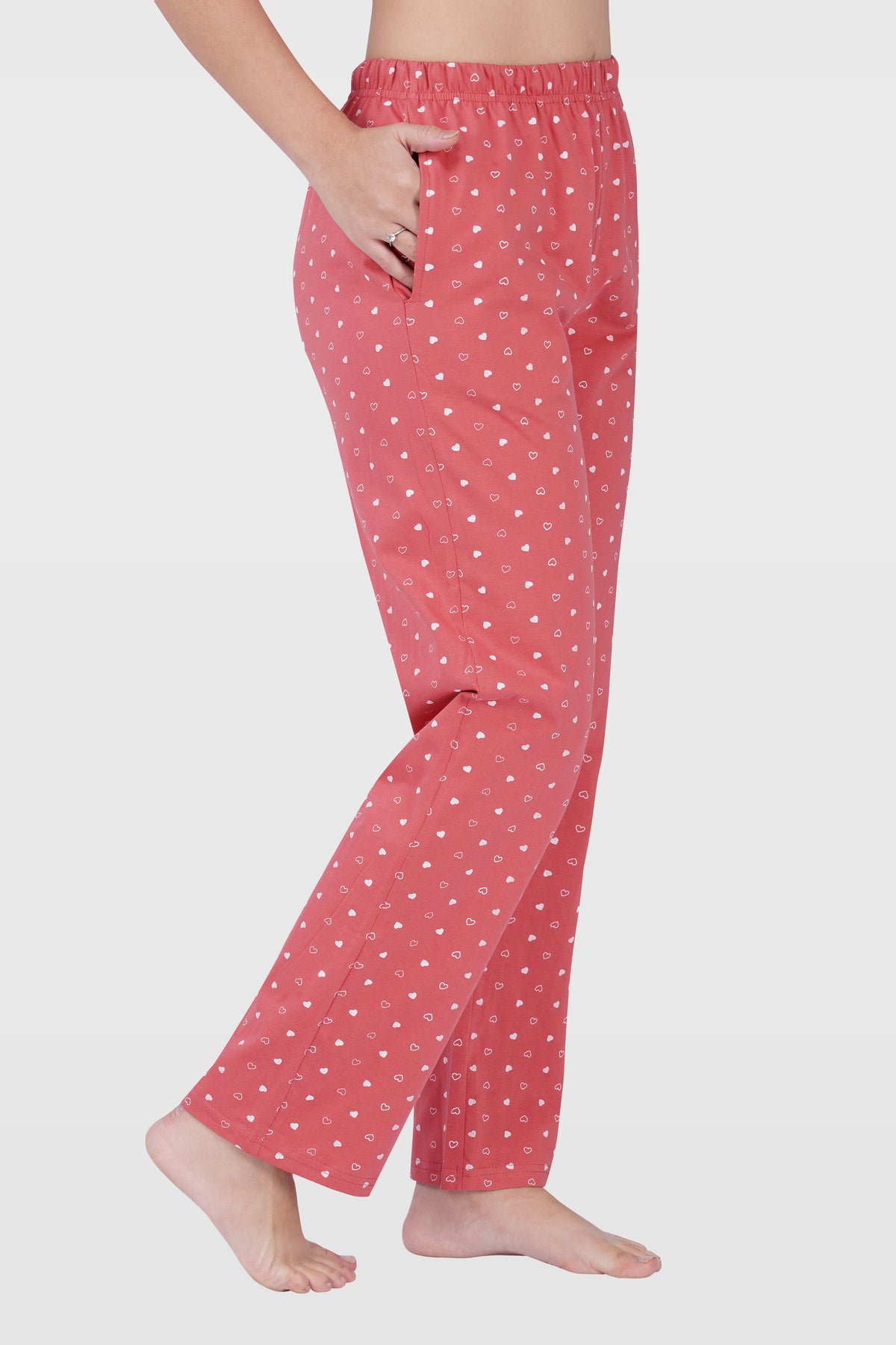 Blush Pink Cotton Printed Pyjama Set