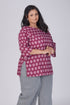 Burgundy Plus Size Cotton Printed Kurti