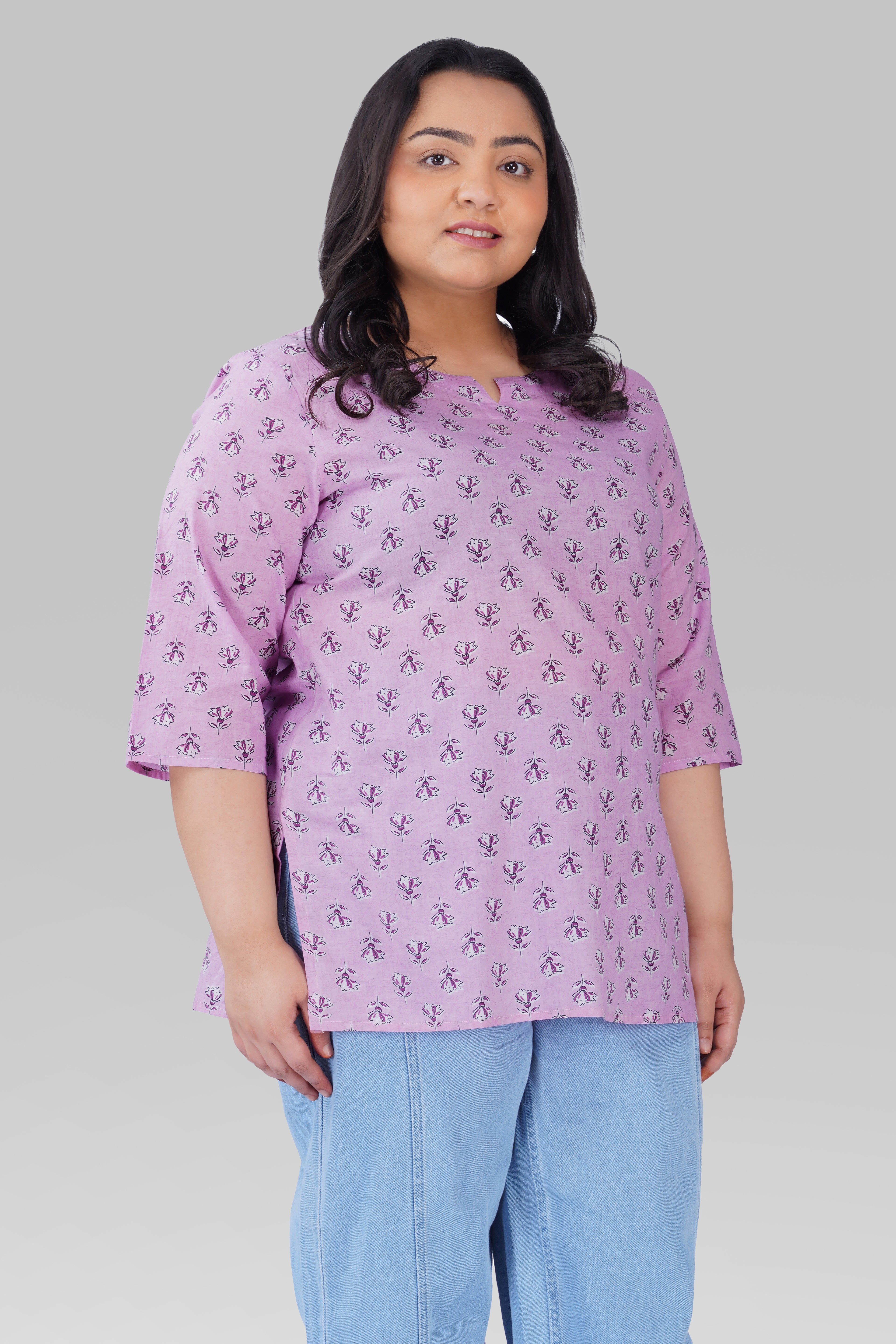 Cotton Candy Plus Size Cotton Printed Kurti