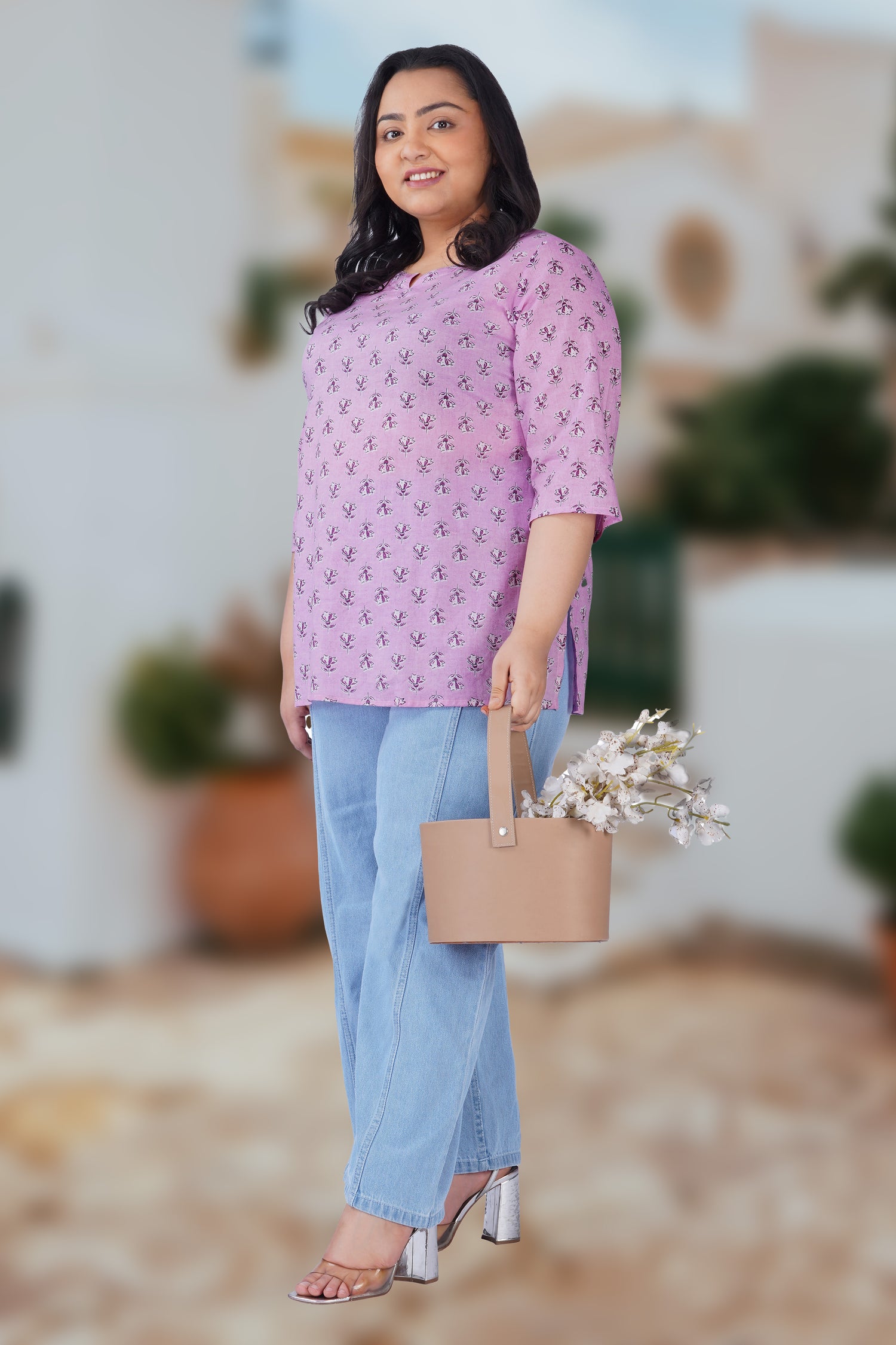 Cotton Candy Plus Size Cotton Printed Kurti