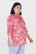 Creamy Berry Plus Size Cotton Printed Kurti