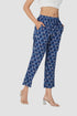 Dark Midnight Blue Cotton Printed Bottom