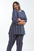 Dark Navy Cotton Printed Pyjama Set
