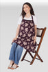Dark Purple Cotton Printed Feeding Apron
