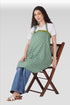 Dark Sea Green Cotton Printed Feeding Apron