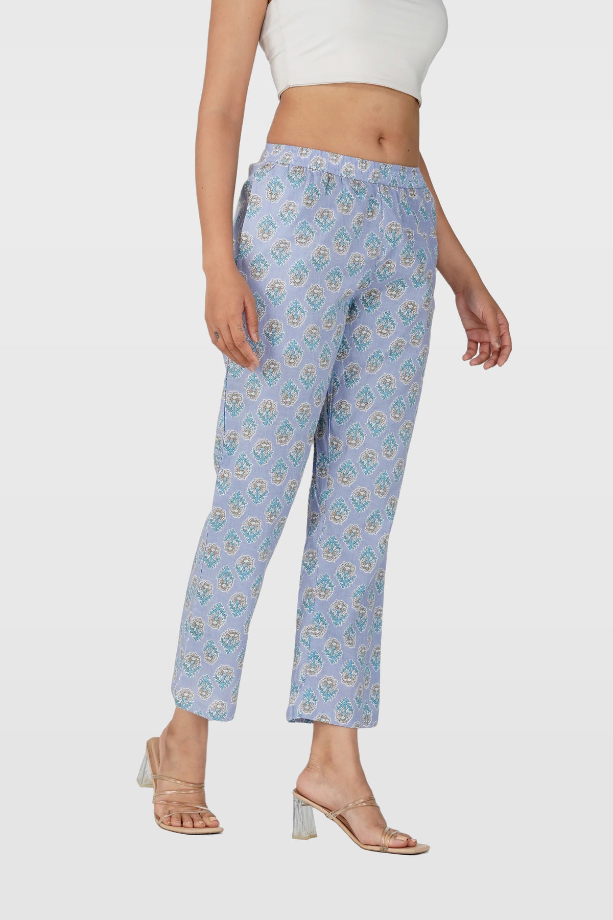 Echo Blue Cotton Printed Bottom