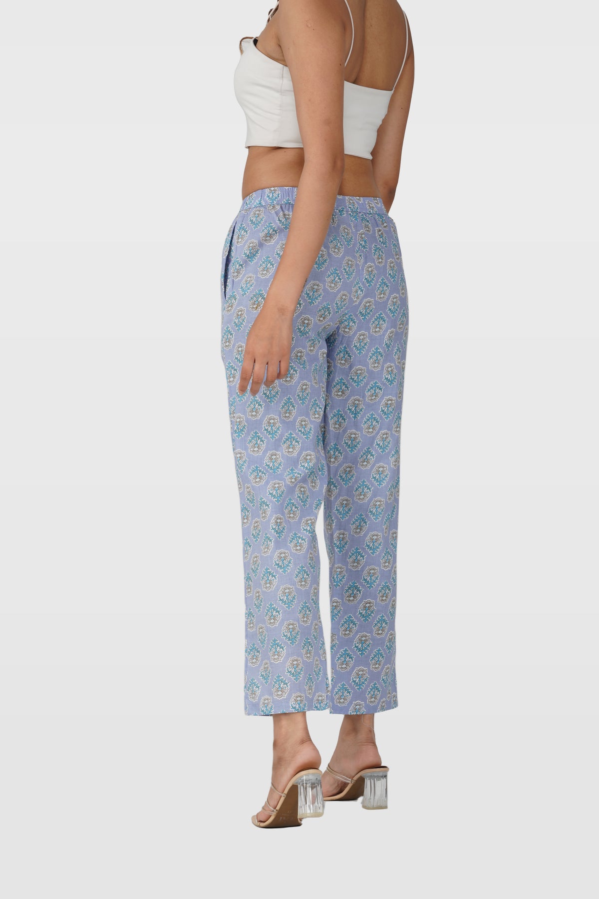 Echo Blue Cotton Printed Bottom