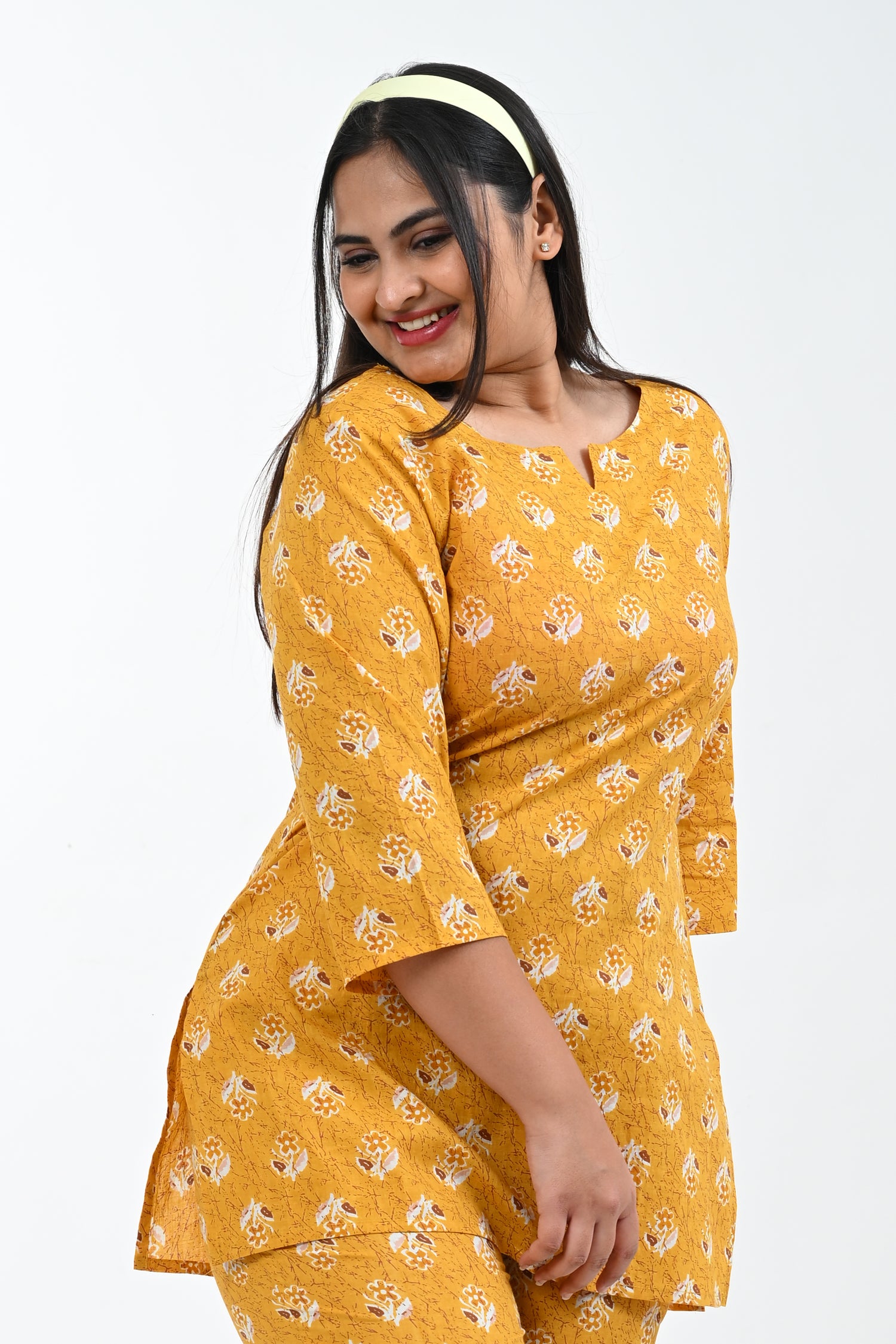 Fire Bush Cotton Printed Pyjama Set