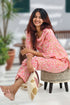 Flamingo Pink Cotton Printed Pyjama Set