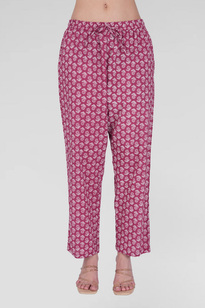 Grape Kiss Cotton Printed Pyjama Set