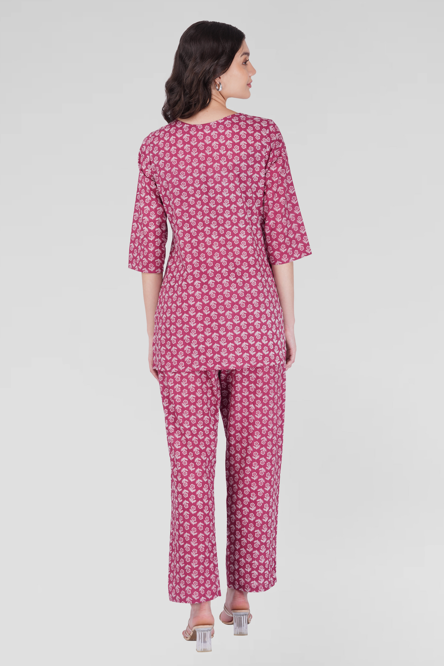 Grape Kiss Cotton Printed Pyjama Set