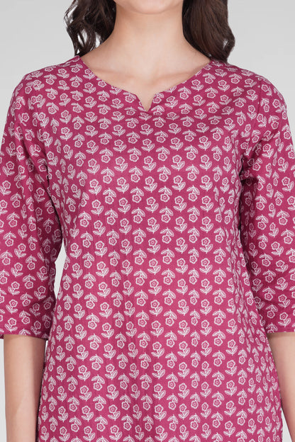 Grape Kiss Cotton Printed Pyjama Set